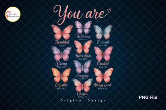 Beautiful Strong Christian Butterfly PNG: T-Shirt Designs & Brand Asset Review