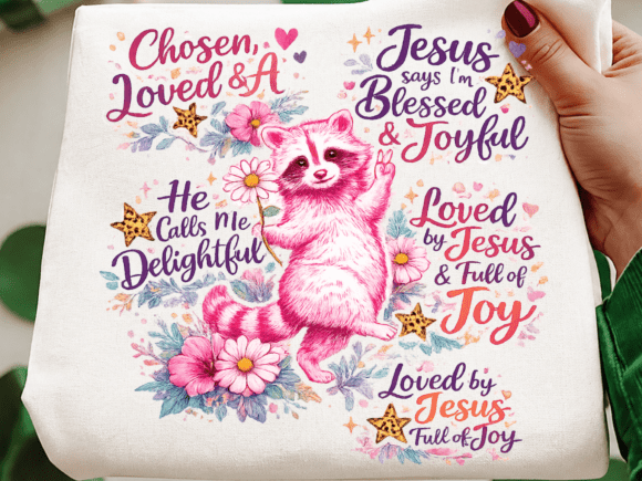 Chosen Loved Blessed Floral T-Shirt Designs
