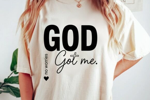 Christian God Got Me Cross Heart PNG T-Shirt Designs