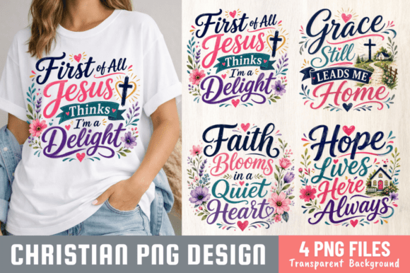 Christian Inspirational PNG Bundle, Jesus Freebies