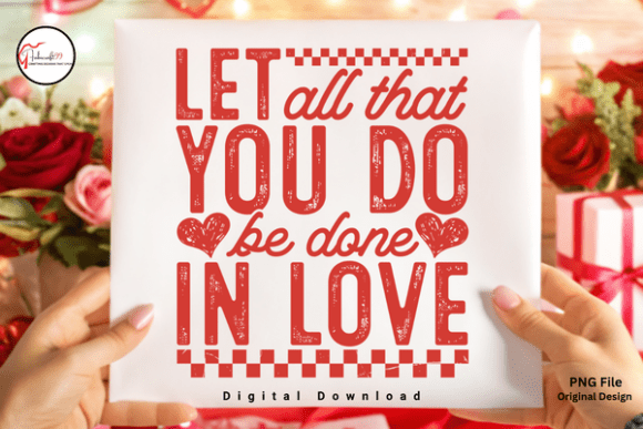 Christian Love Quote Inspirational PNG for T-Shirt Designs