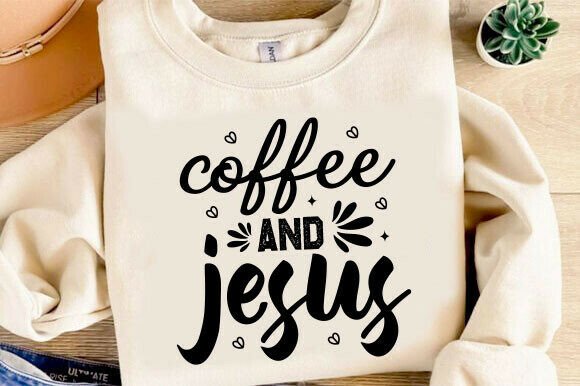 Coffee Jesus SVG: Christian Coffee T-Shirt Designs