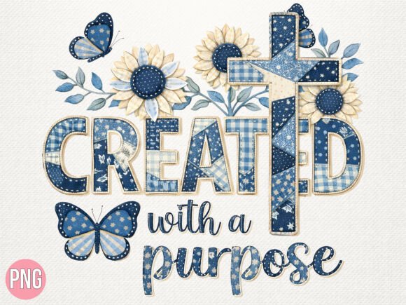 Created with Purpose Cross Christian PNG Freebies