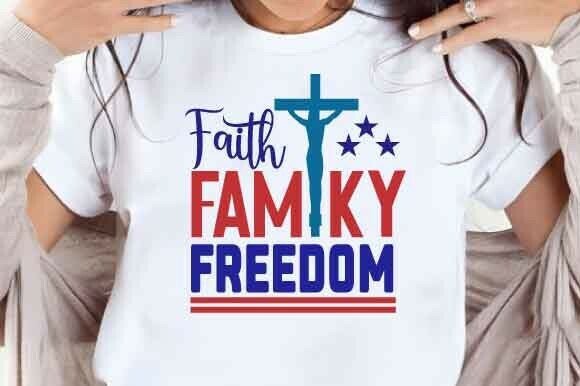 Faith Family Freedom Christian SVG & T-Shirt Designs