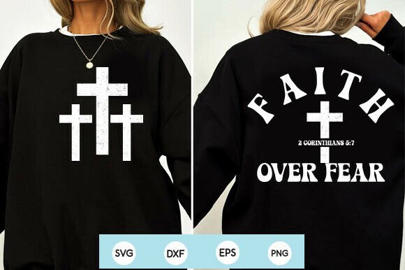 Faith over Fear PNG for T-Shirt Designs