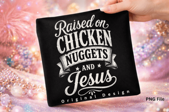 Funny Christian Food Chicken Nugget PNG for T-Shirt Designs