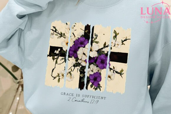 Grace is Sufficient PNG, Christian Cross T-Shirt Designs