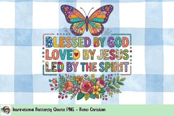Inspirational Butterfly Quote PNG - Boho Christian