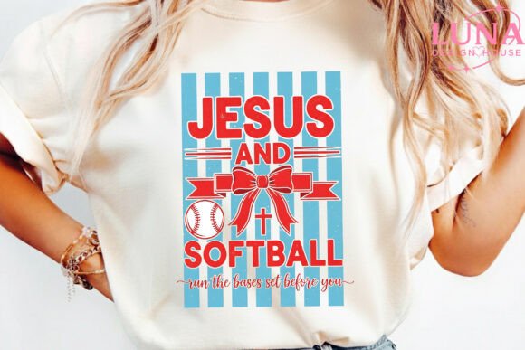 Jesus and Baseball PNG T-Shirt Designs