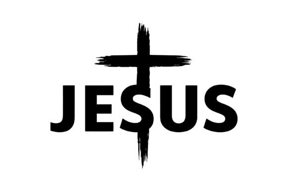 Jesus Cross Typography Design T-Shirt Designs