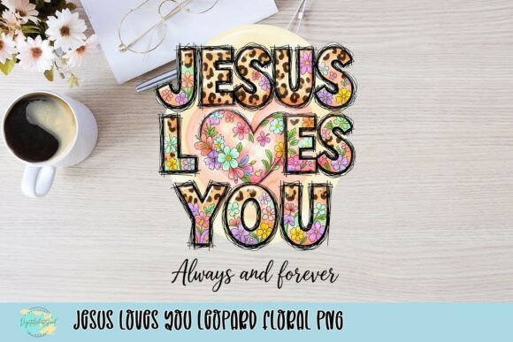 Jesus Loves You Leopard Floral PNG: T-Shirt Designs