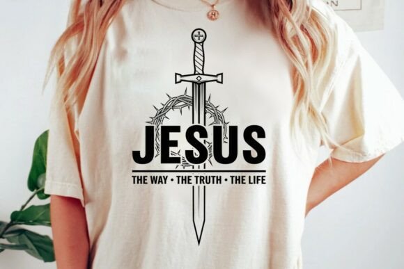 Jesus Sword Way Truth Life T-Shirt Designs
