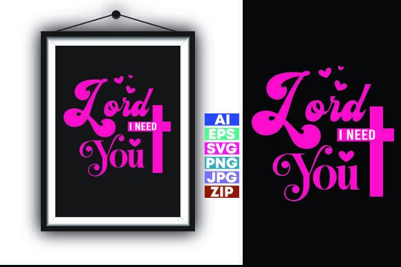 Lord I Need You Free Christian T-shirt Freebies